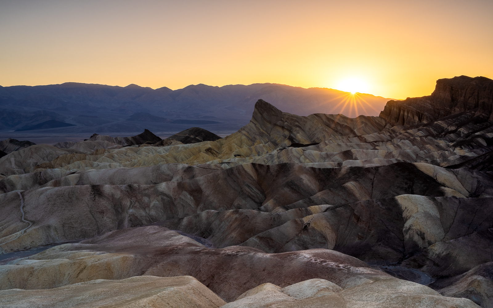 Sonnenuntergang am Zabriskie Point