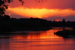 Sonnenuntergang am Zambesi