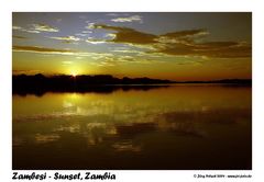 Sonnenuntergang am Zambesi, Zambia 2