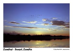 Sonnenuntergang am Zambesi, Zambia 4