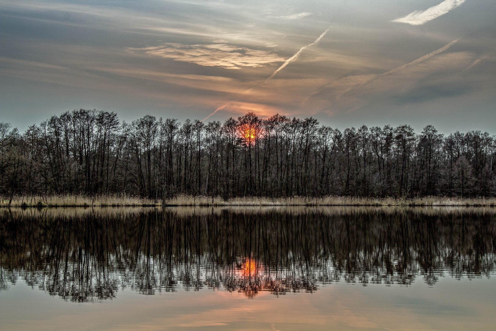 Sonnenuntergang am Zernauier See