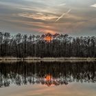 Sonnenuntergang am Zernauier See