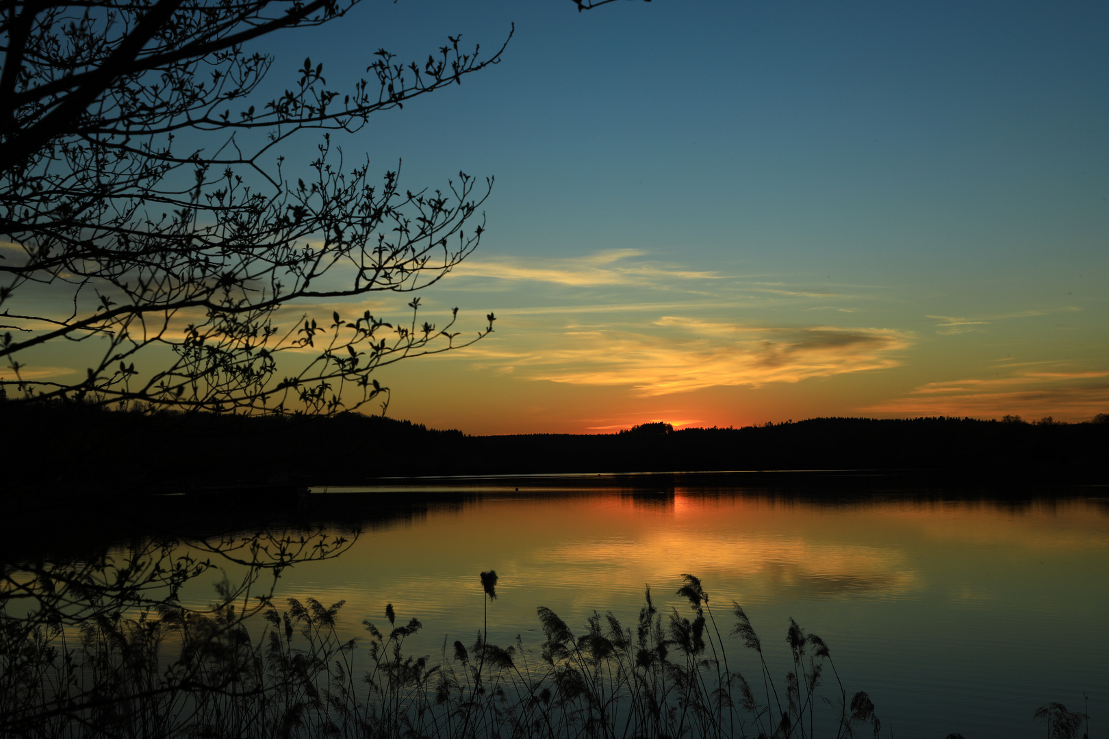 Sonnenuntergang am Zielfinger See