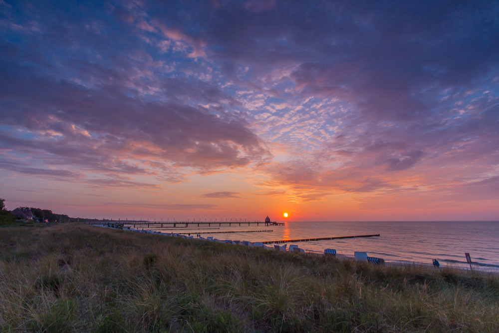 Sonnenuntergang am Zingster Strand