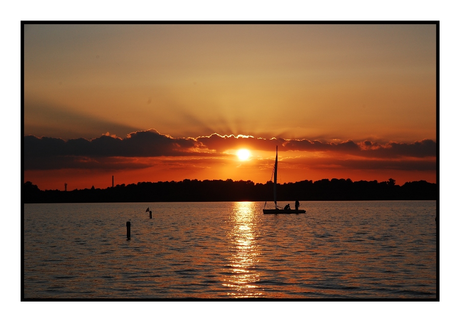 Sonnenuntergang am Zöbigker Winkel