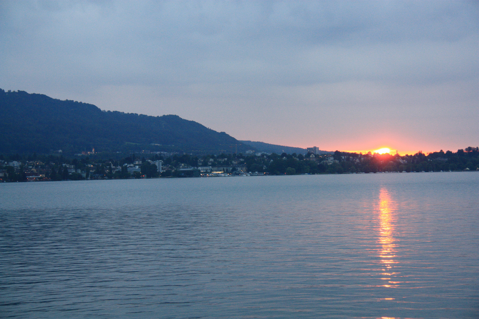 Sonnenuntergang am Zürcher See