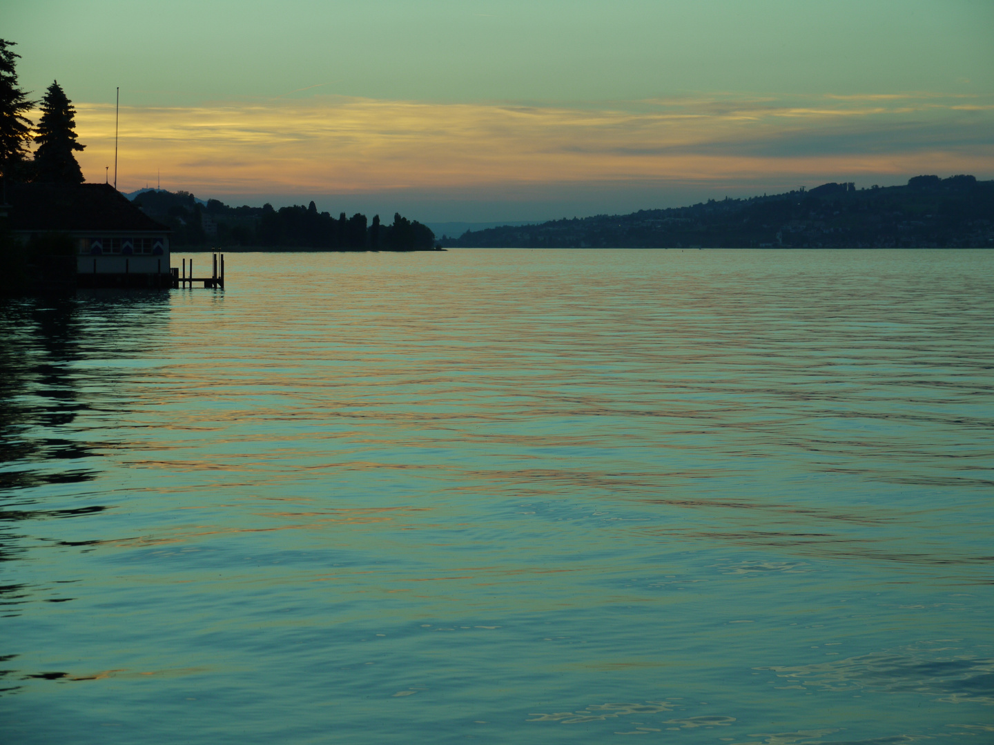 Sonnenuntergang am zürich see