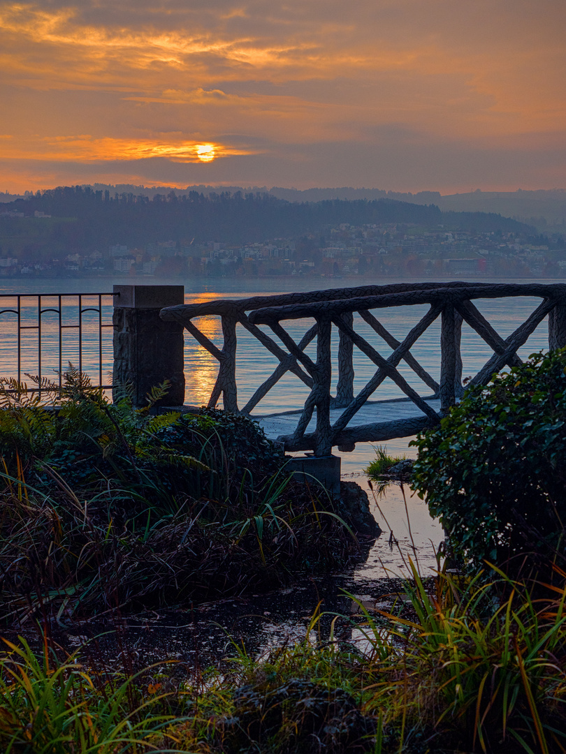 Sonnenuntergang am Zürichsee