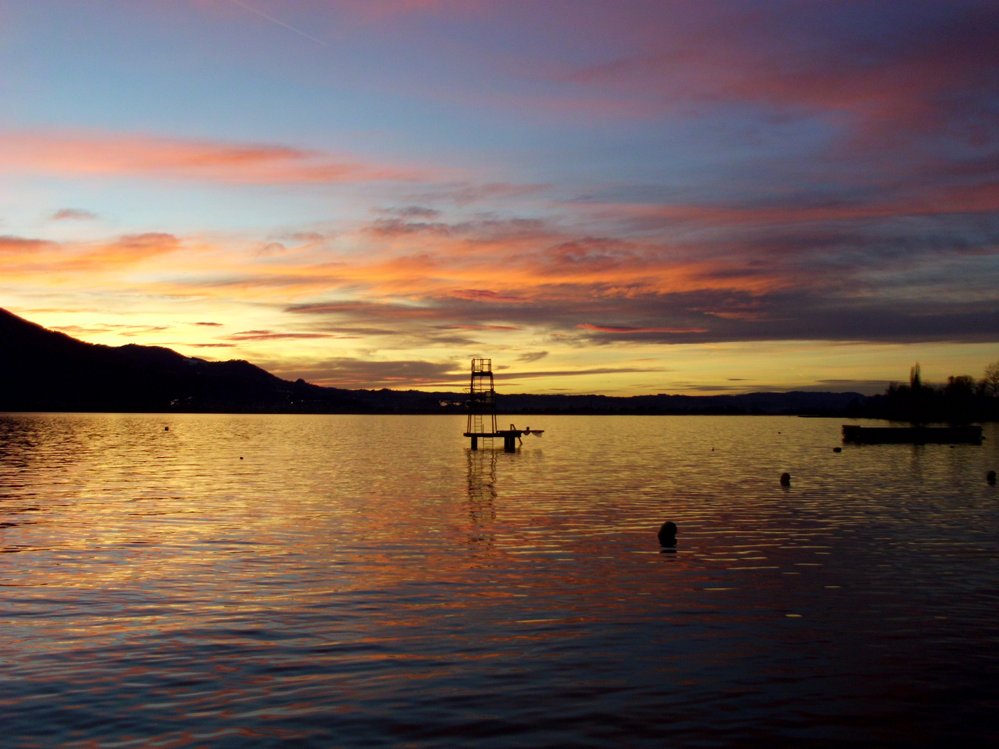 Sonnenuntergang am Zürichsee