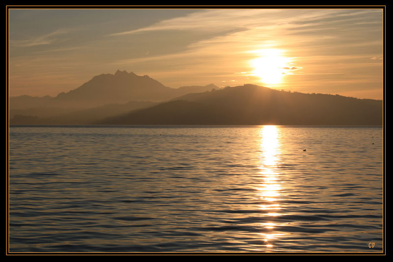 Sonnenuntergang am Zugersee