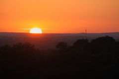 Sonnenuntergang an 26.7.2012 bei Kisdorf(SH)