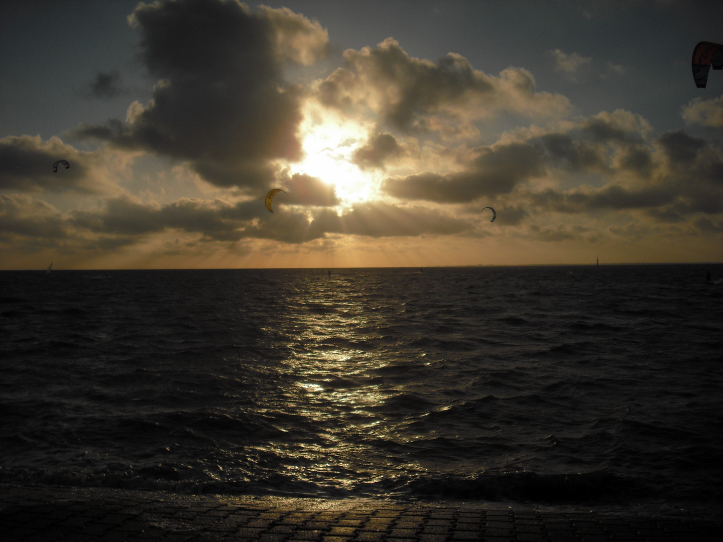 Sonnenuntergang an an der nordsee