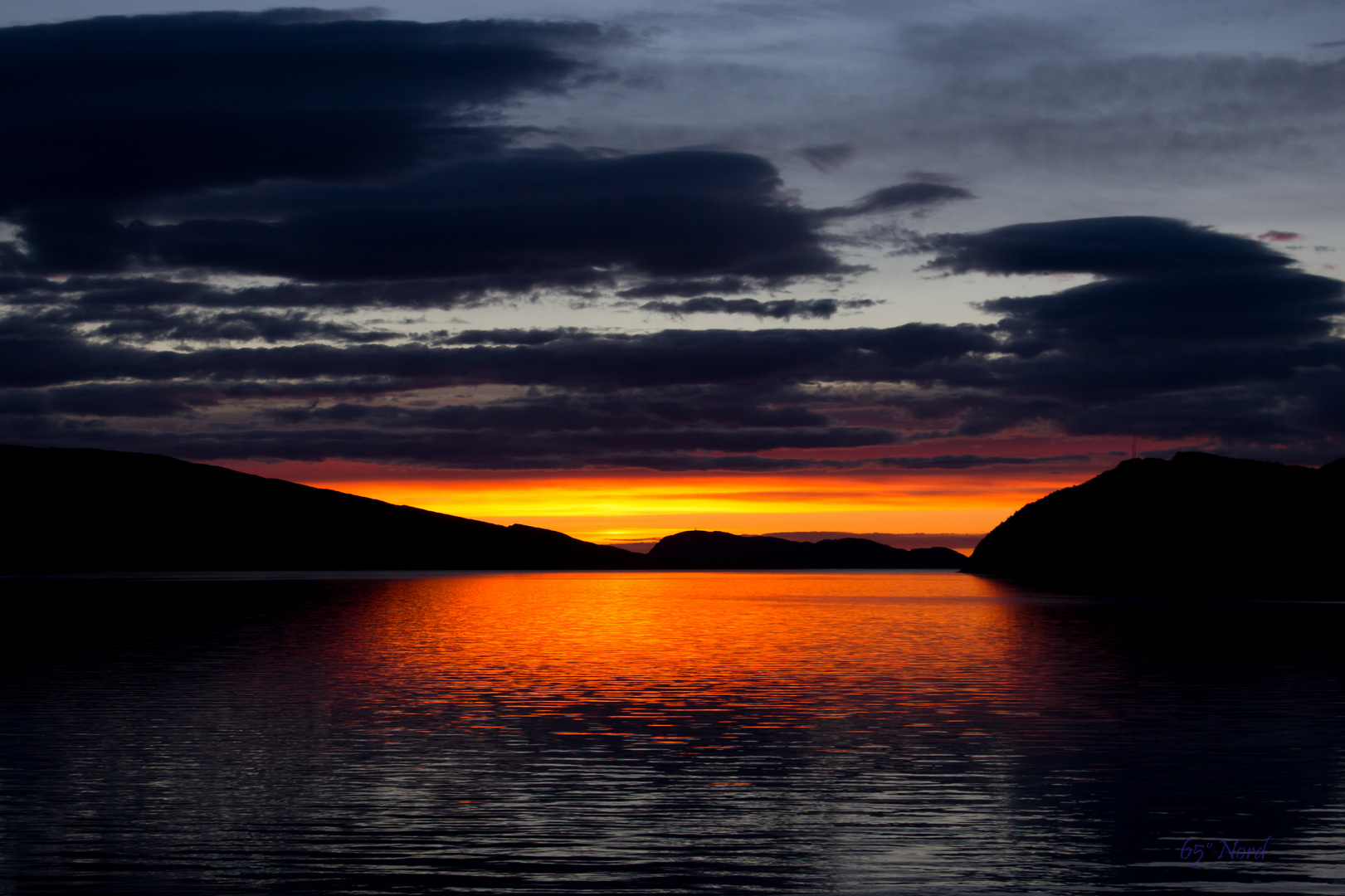 Sonnenuntergang an Bindalsfjord