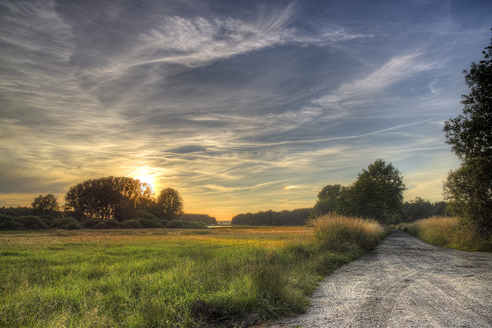 Sonnenuntergang an den Frauenteichen