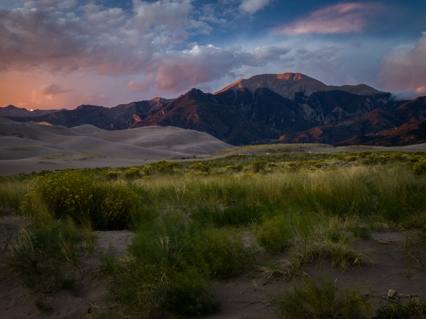 Sonnenuntergang an den Great Sand Dunes