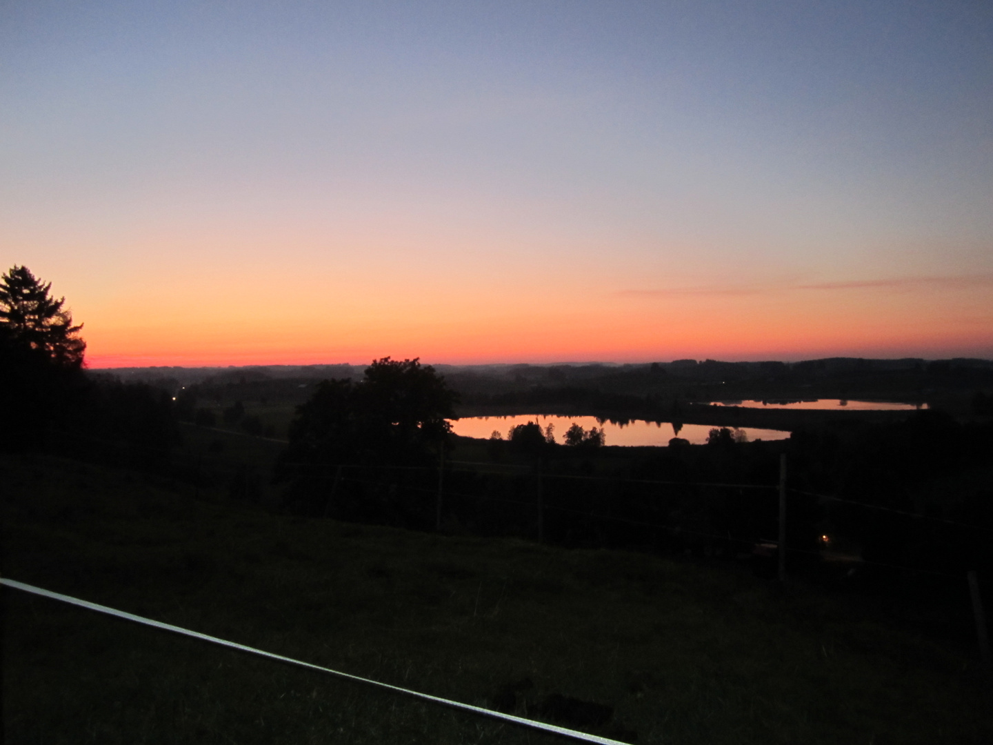Sonnenuntergang an den Seeger Seen
