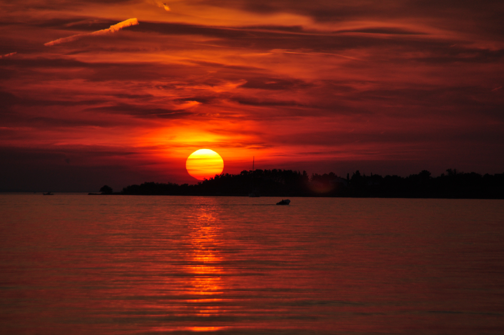 Sonnenuntergang an der Adria bei Zadar