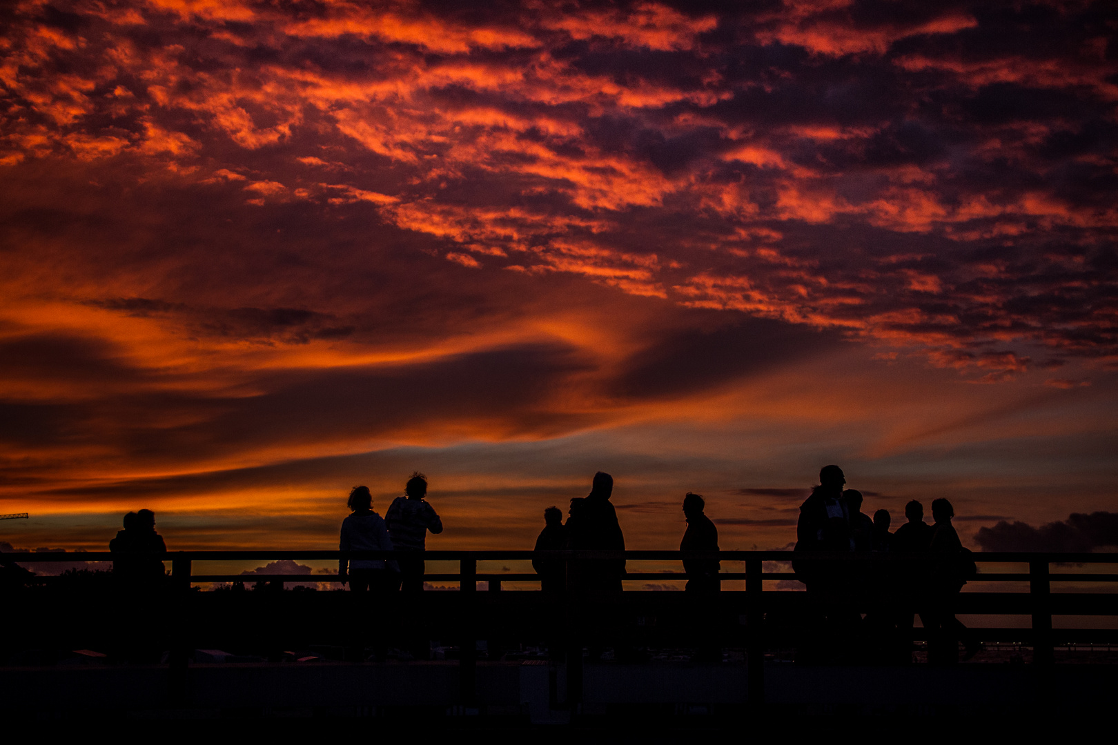 Sonnenuntergang an der Ahlbecker Seebrücke