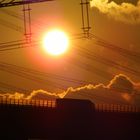 Sonnenuntergang an der Ahrtalbrücke