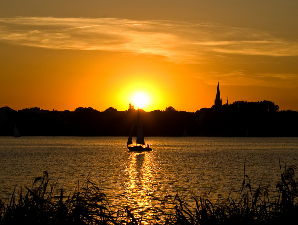 Sonnenuntergang an der Alster