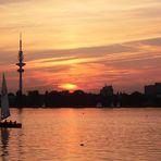 Sonnenuntergang an der Alster