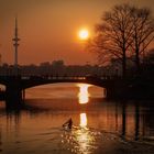 Sonnenuntergang an der Alster