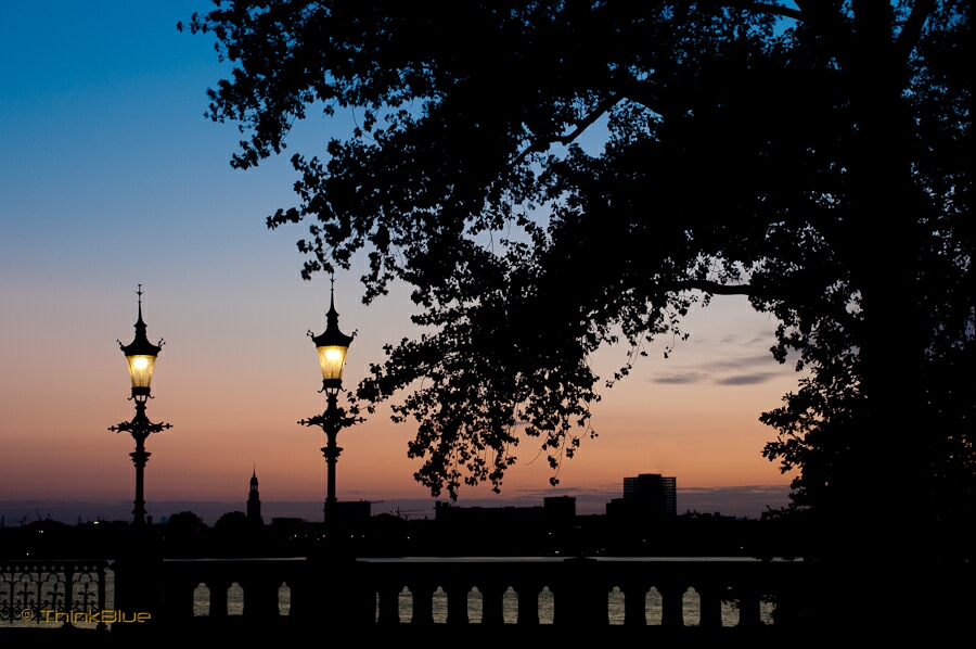 Sonnenuntergang an der Alster