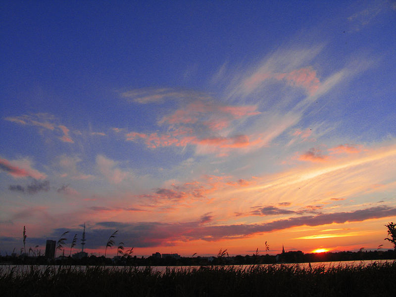 Sonnenuntergang an der Alster