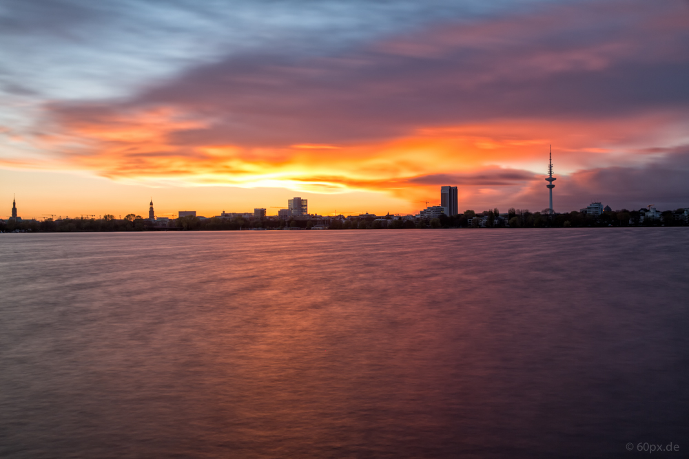 Sonnenuntergang an der Alster II