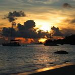 Sonnenuntergang an der Anse Takamaka