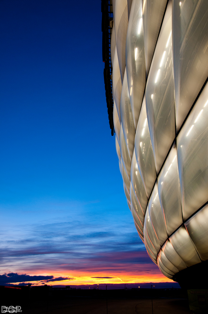 Sonnenuntergang an der Arena