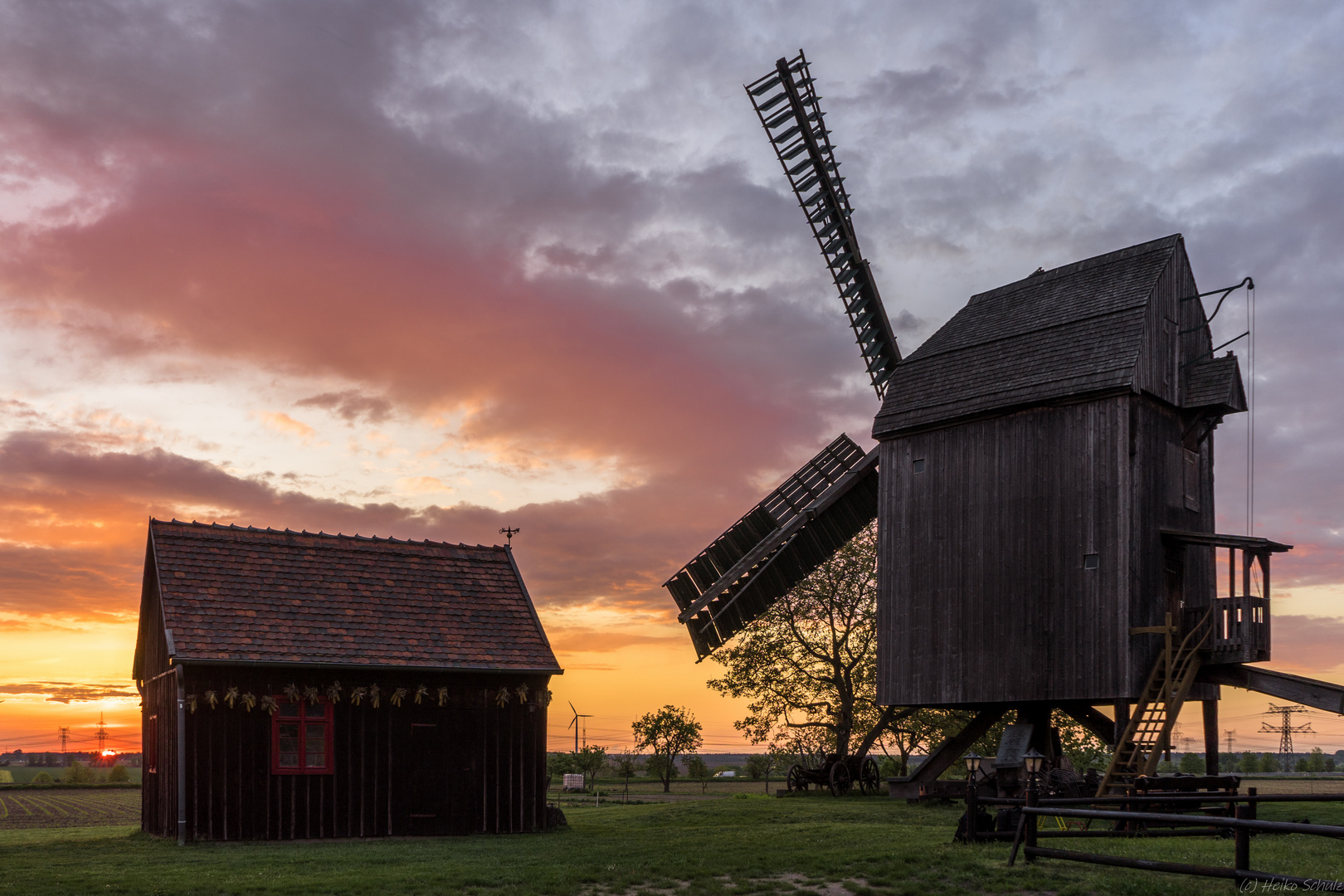 Sonnenuntergang an der Auerbachs Mühle Wolmirstedt