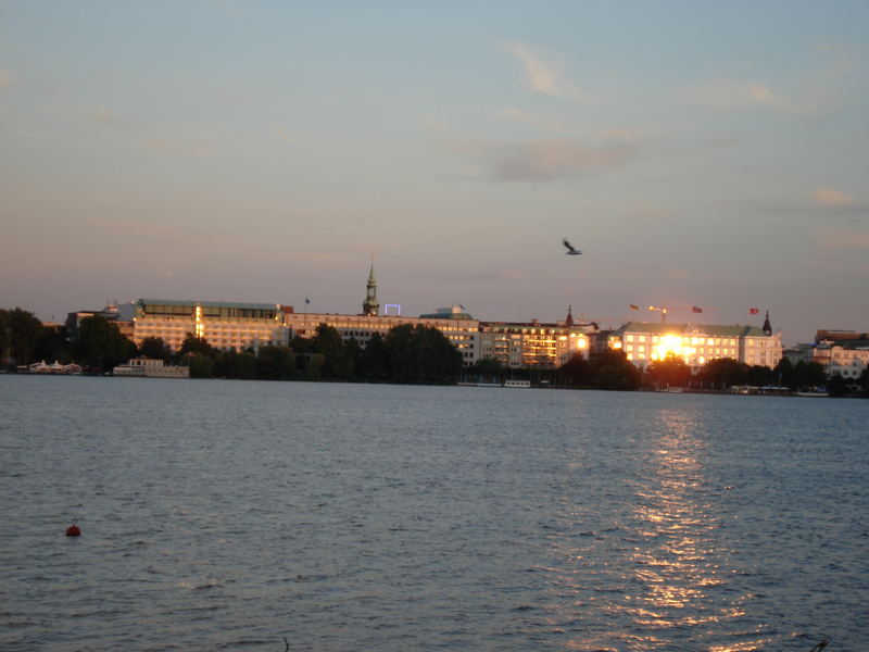 Sonnenuntergang an der Aussenalster