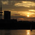 Sonnenuntergang an der Außenalster