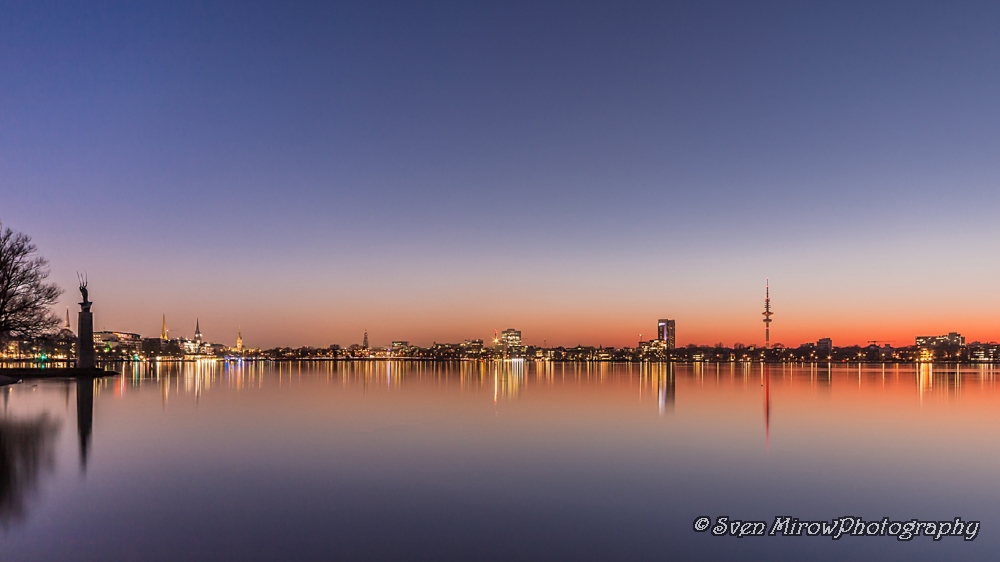 Sonnenuntergang an der Außenalster II