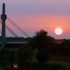 Sonnenuntergang an der Autobahnbrücke in Löhne/GohfeldP1250933