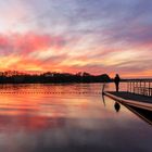 Sonnenuntergang an der Badestelle