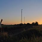 Sonnenuntergang an der Bahn
