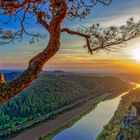 Sonnenuntergang an der Bastei