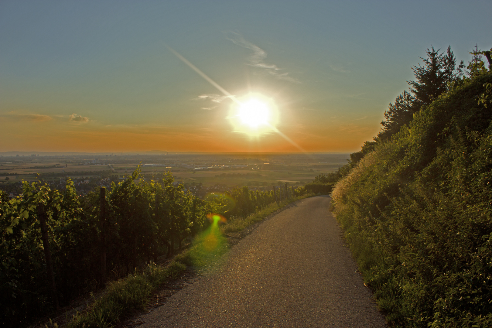 Sonnenuntergang an der Bergstraße