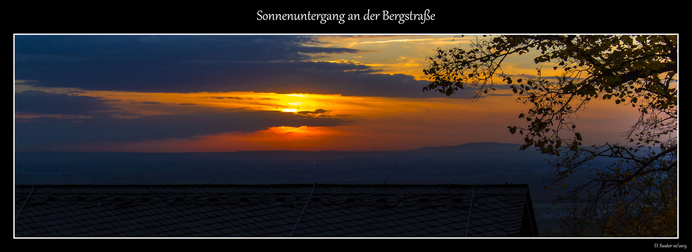 Sonnenuntergang an der Bergstraße