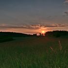 Sonnenuntergang  an der Bergwiese