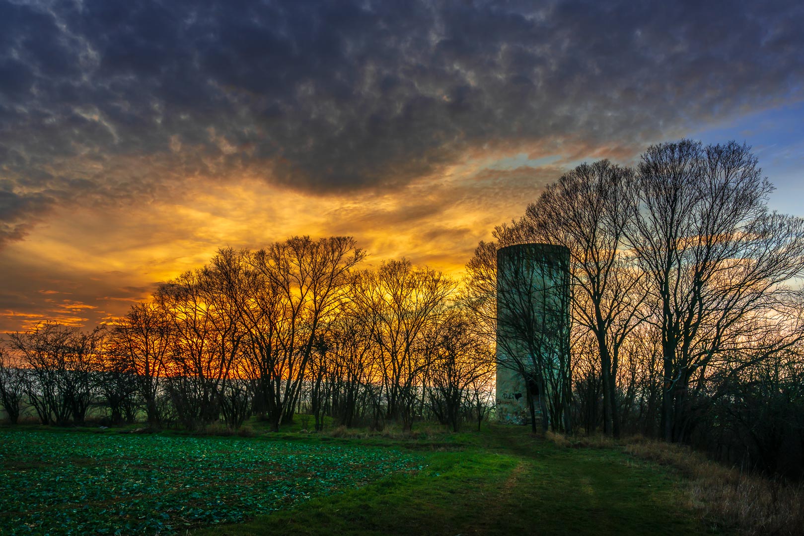 Sonnenuntergang an der Bicklingswarte