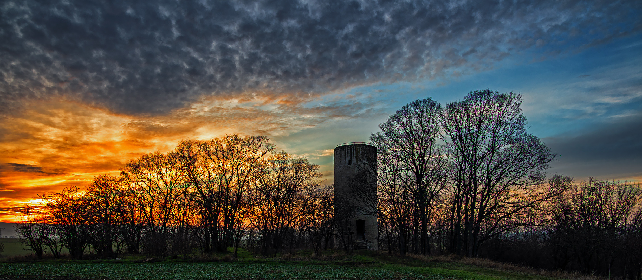 Sonnenuntergang an der Bicklingswarte...