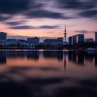 Sonnenuntergang an der Binnenalster