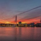 Sonnenuntergang an der Binnenalster