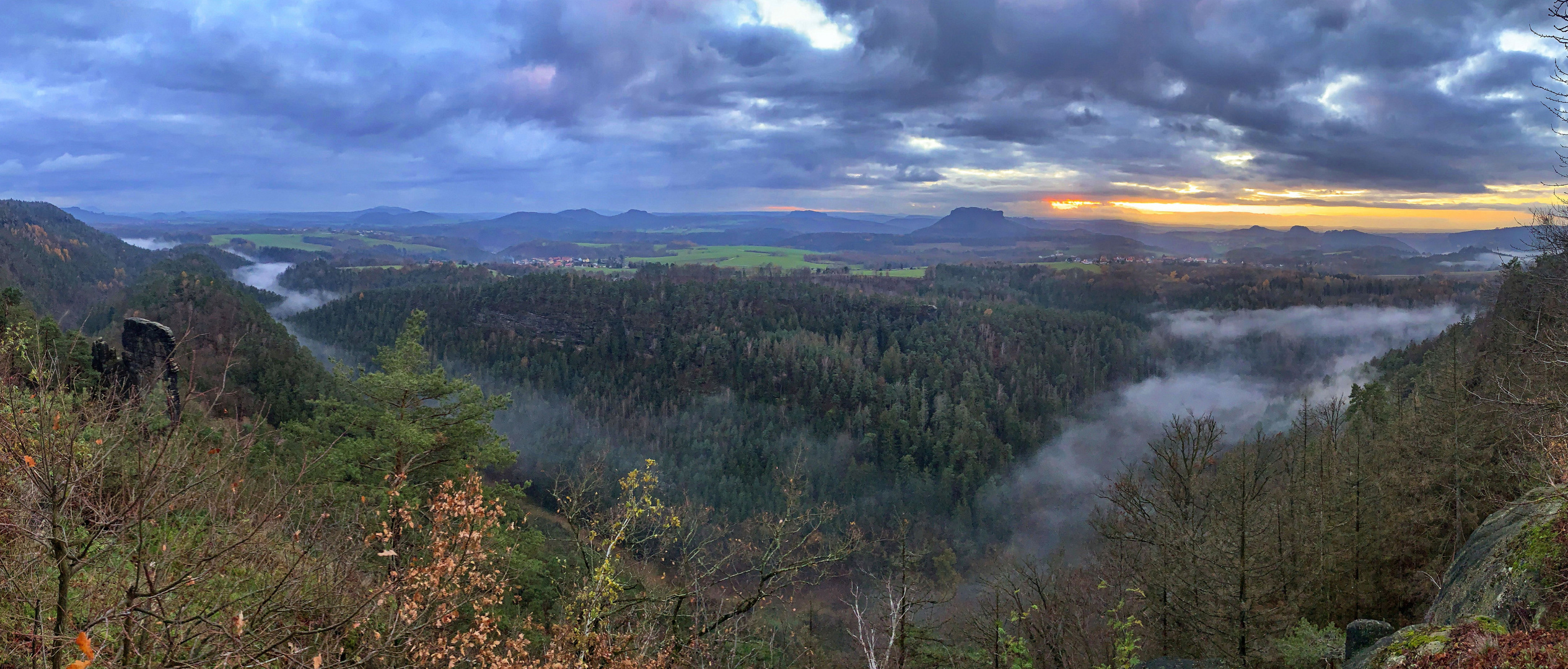 Sonnenuntergang an der Brandbaude....