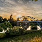 Sonnenuntergang an der Brücke