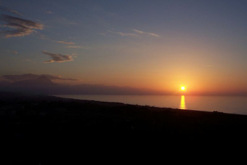 Sonnenuntergang an der Bucht von Palermo