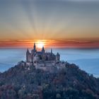 Sonnenuntergang an der Burg Hohenzollern